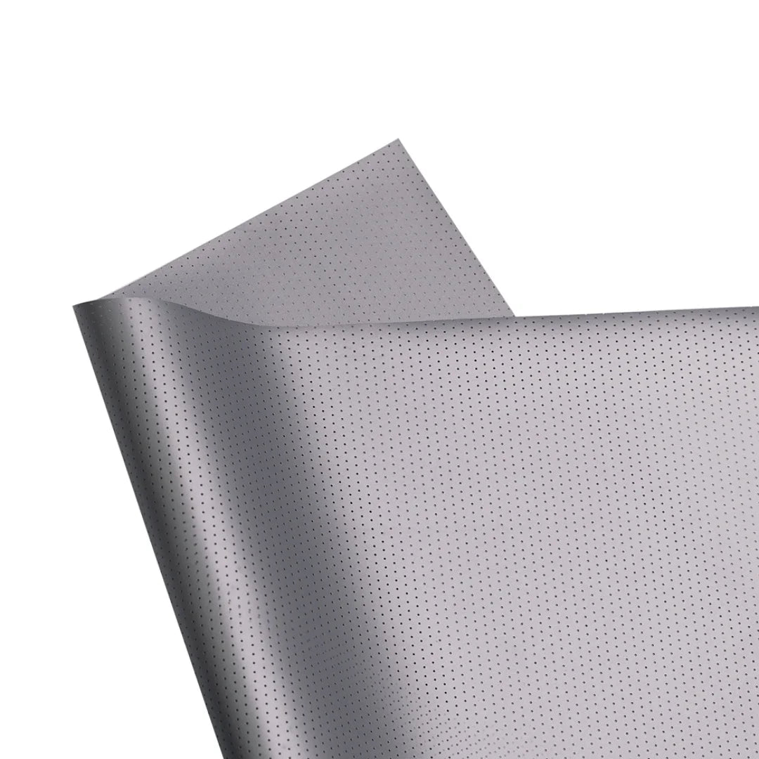 écran projection solaire ultra fin perforé gris moderne certifié 4K 16x9 blanc noir