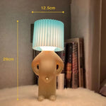 lampe table moderne plissée blanc jaune led chambre coucher contemporain interrupteur tactile