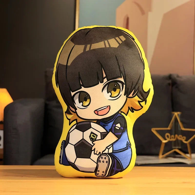 coussin anime personnages football ballons peluche lavable adulte oblong itoshi seishiro meguru
