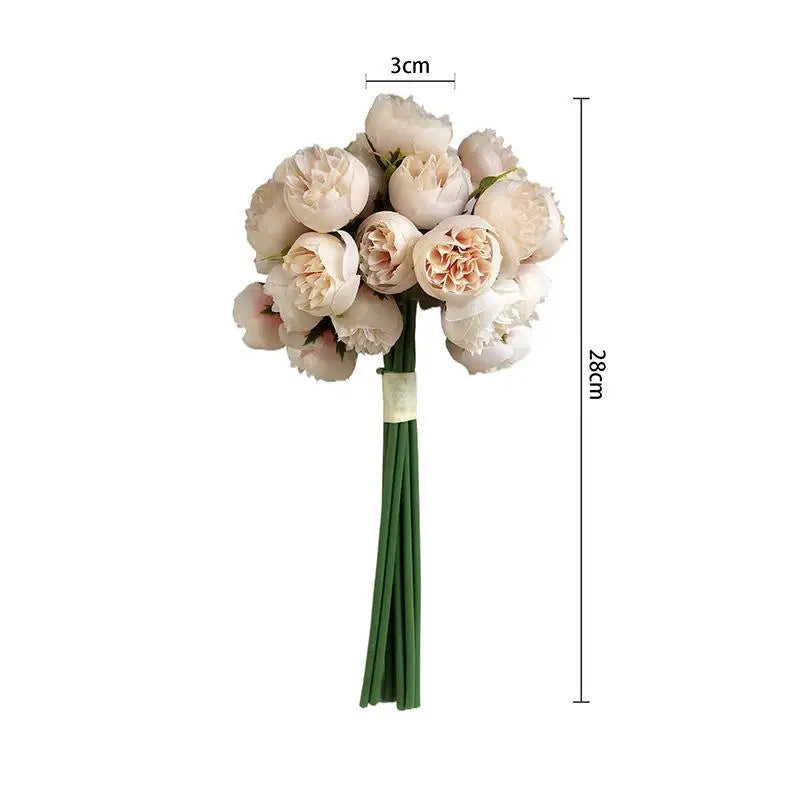décoration intérieure moderne bouquet fleurs artificielles rose clair blanc violet