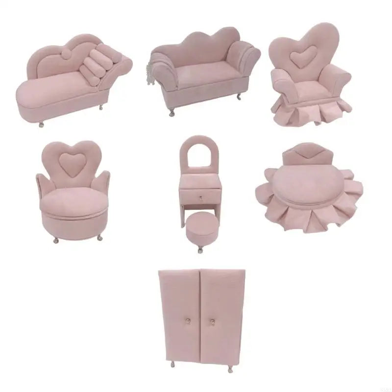 coffret bijoux velours rose miroir intégré tabouret amovible armoire tiroirs modernes élégants rangement