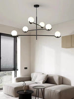 suspension lumineuse moderne led noir blanc verre dépoli haute qualité éclairage intérieur minimaliste