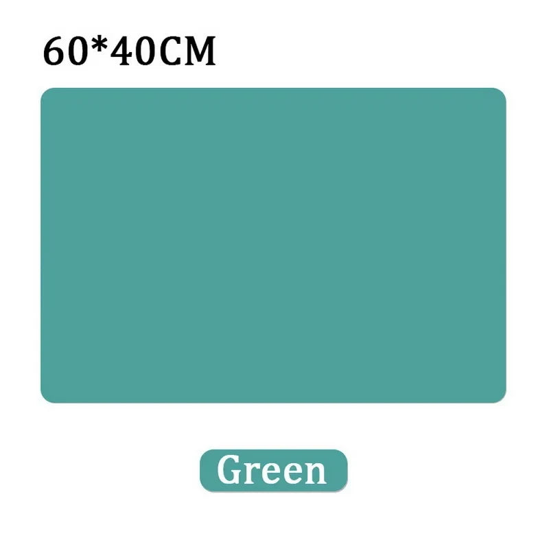 tapis table silicone moderne 60x40cm 40x30cm bleu jaune vert gris assiettes cuillers bols verres