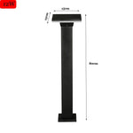 lampe sol moderne éclairage public led étanche ip65 noir base carrée câble électrique flux