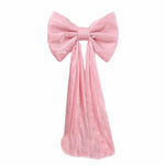 ruban decoratif forme noeud sequins dorés argentés rose rouge nouvelle année fête grande dimension