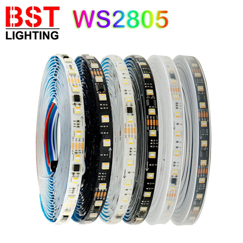 ruban led 60 led bleu noir adhésif moderne ip30 ip65 ip67 12v 24v