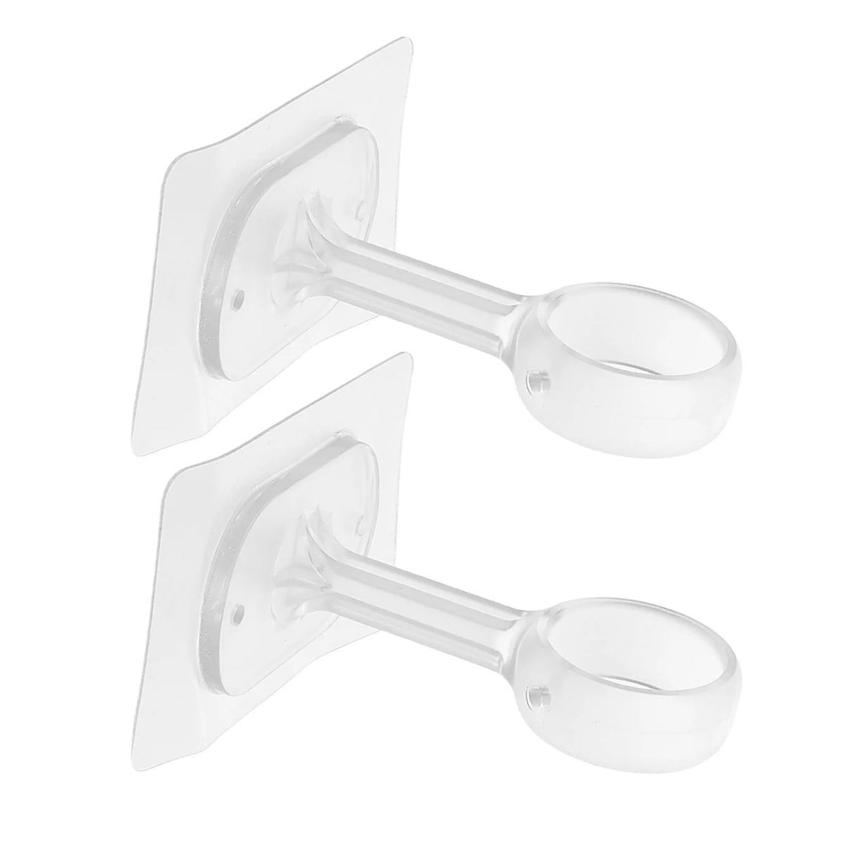 anneaux rideau transparents moderne auto adhésifs sans perçage brackets supports chambre salle bain