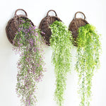 panier suspendu tressé plante artificielle soie vigne naturelle mariage anniversaireintérieur rustic déco