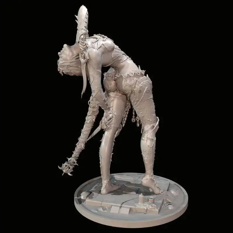 statue résine rouge noire détails métalliques gothique articulée anniversaire 14+