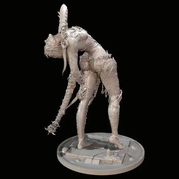 statue résine rouge noire détails métalliques gothique articulée anniversaire 14+