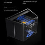 lampe solaire murale noire panneaux solaires intégrés contemporaine interrupteur pvc