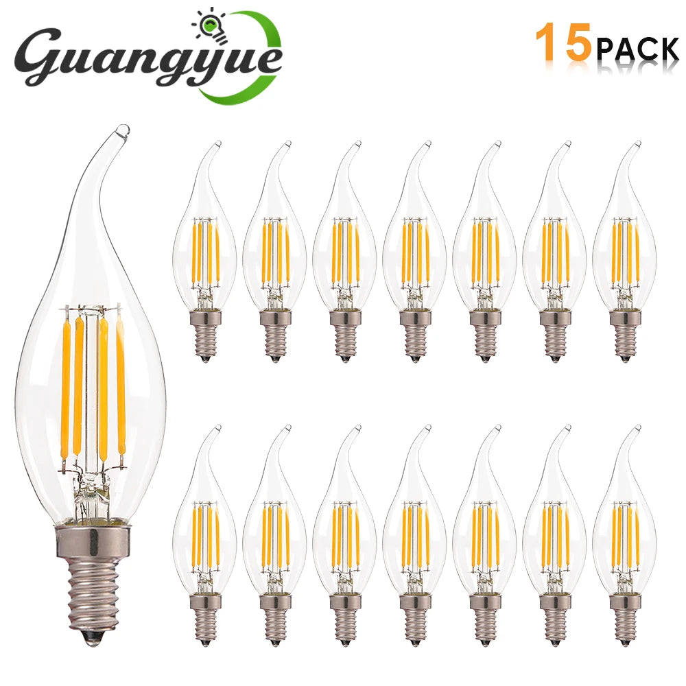 ampoule led filament transparente moderne 2700k 6w e12 25000h blanc chaud 4w 6500k 35x110mm