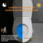 lampe toilette led veilleuse adhésive détection mouvement changement couleurs usb moderne blanc