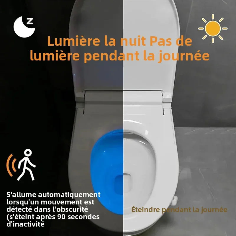 lampe toilette led veilleuse adhésive détection mouvement changement couleurs usb moderne blanc