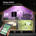 ampoule led connectée e27 blanc chaud controle wifi moderne sans fil qr code tactile