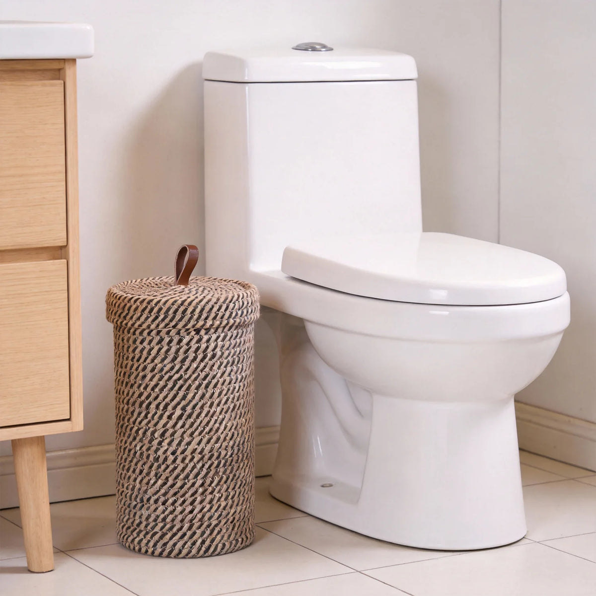 support rouleaux papier toilette rayures beige blanc moderne sans couvercle