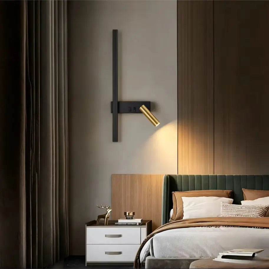 lampe murale moderne minimaliste rotation interrupteur mural protection yeux chambre salon étude
