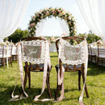 décoration mariage chaises rubans dentelle satin romantique événement anniversaire fiançailles