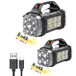 torche rechargeable led camping extérieure projecteur batterie externe solar usb portable 25w 1600lm
