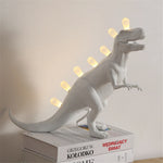 lampes table dinosaure brontosaurus rex led modernes résine filaments intégrés éclairage blanc
