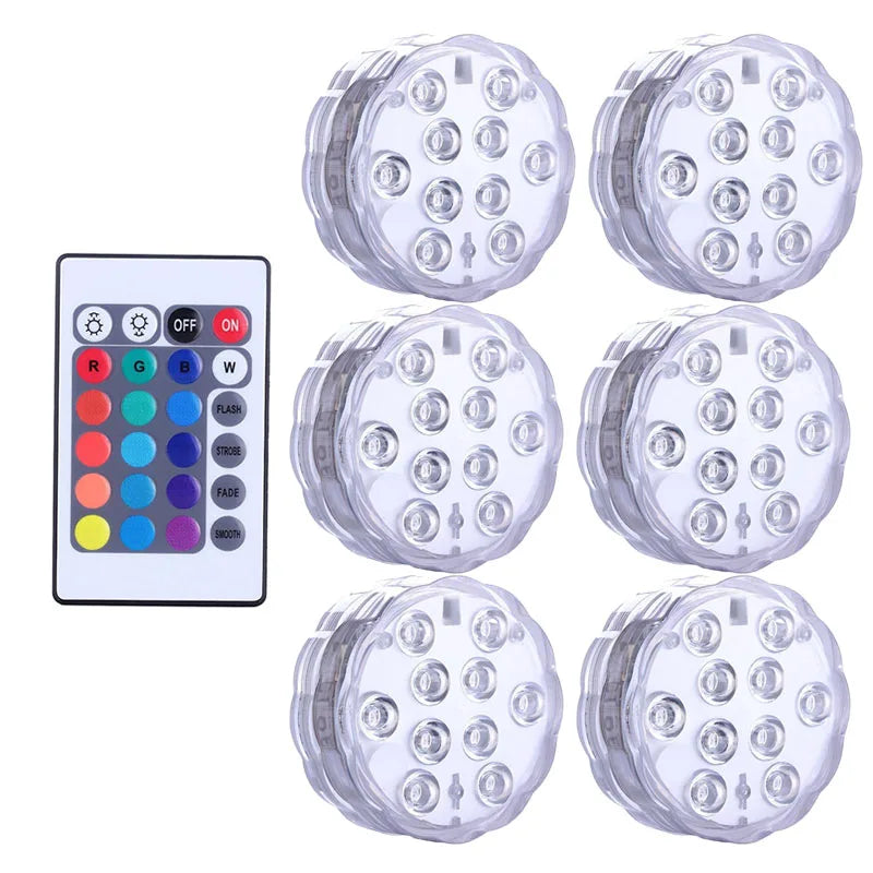 lampe led submersible transparente moderne points lumineux piscine decoration noel mariage