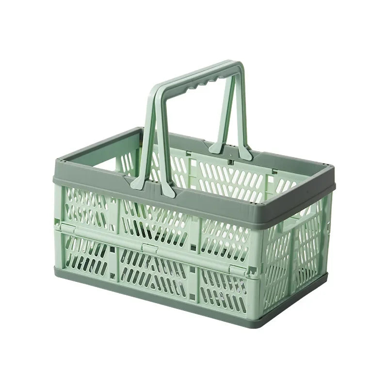 panier pliable rangement stockage vert bleu moderne utilisation multiple respectueux environnement pliables empilables organisateur