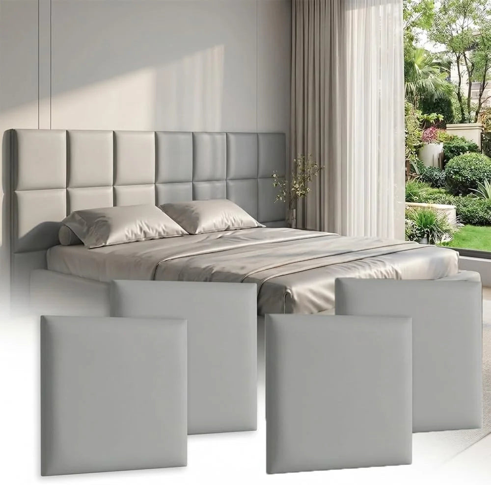 tête lit moderne carreaux gris rose beige noir blanc autoadhésive chambre salon PVC