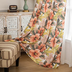rideau moderne semi transparent motif fleurs multicolore salon chambre maison