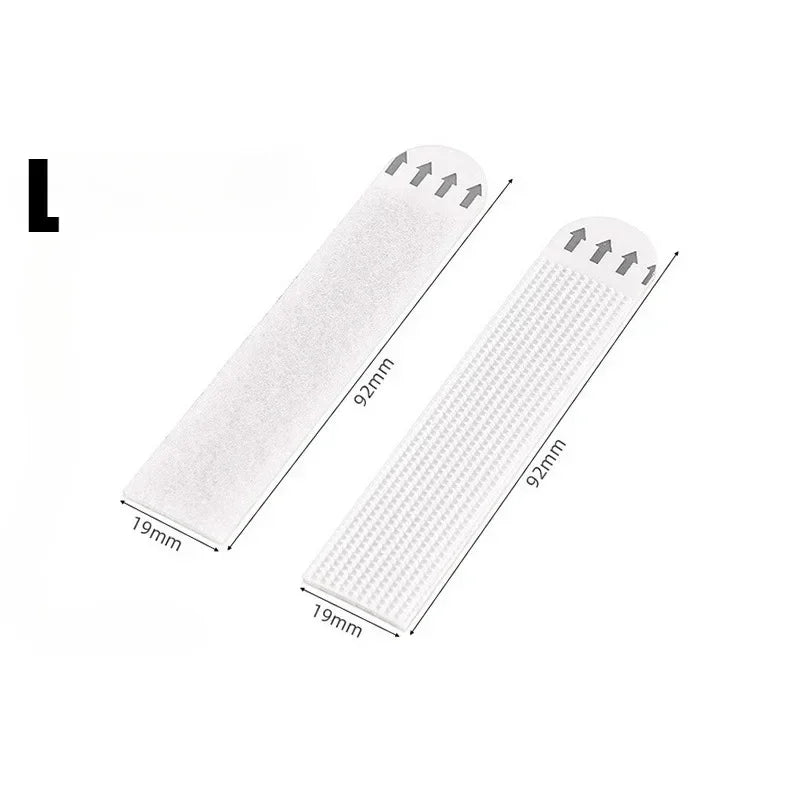 rubans adhésifs blancs rayures noires surface rugueuse moderne utilisation multiple 12 paires auto collantes