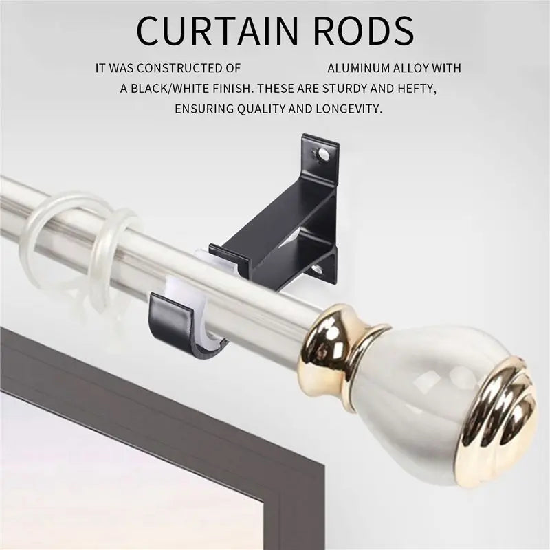 supports rideau noirs modernes boucles plastique texture métallique