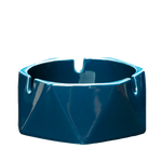 Cendrier portable céramique moderne couleur bleu blanc vert rose noir facettes