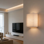 lampe murale moderne blanc plis réguliers led cuisine étude salle manger fixée mur