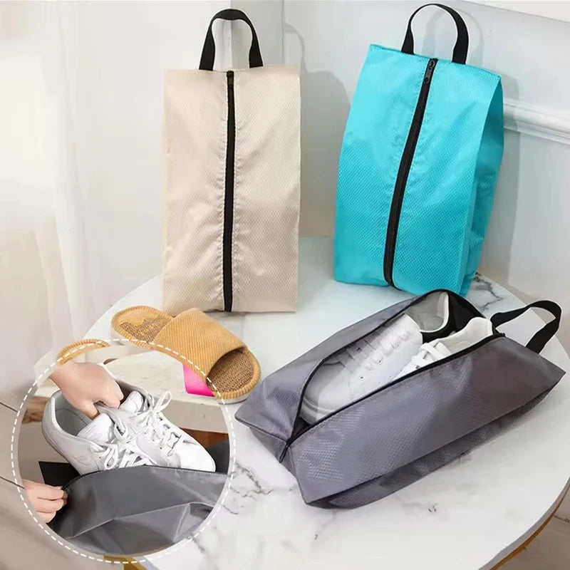 sacs chaussures pliables imperméables multi usages réutilisables modernes portables étanches zippées stockage organisation voyage