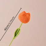 fleurs artificielles tricotées tulipes variées rose violet orange jaune blanchestre artisanale intérieurDecoration