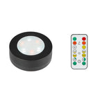 spots led noirs ronds adhésifs télécommande lumiere moderne chambre blanc chaud 3000k 6500k