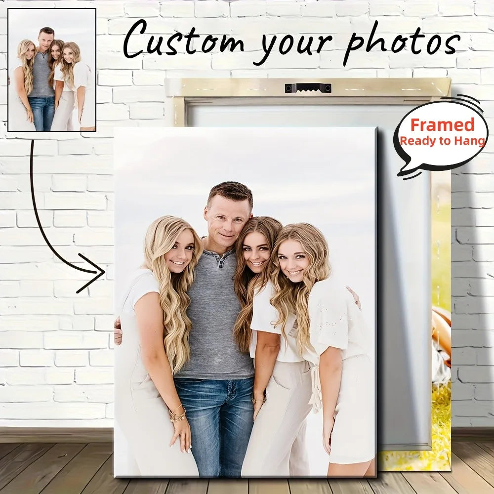 toile imprimée portrait famille smartphone impression artisanale cadre boisclair decoration interieur