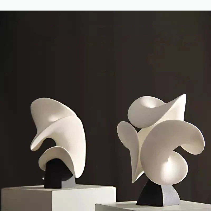 lampe table contemporaine blanc minimaliste base plate moderne fluides