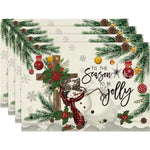 serviettes table noël motif festif arbres cadeaux flocons géométriques couleurs vives pack pièces