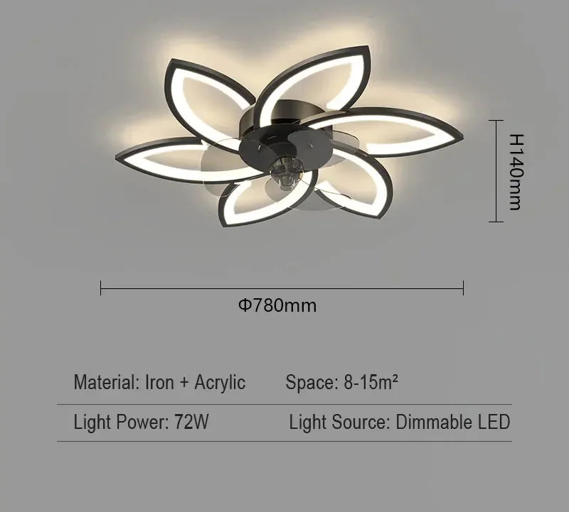 plafonnier moderne or noir feuilles stylisées led télécommande flux lumineux 2000 82000 tension 110