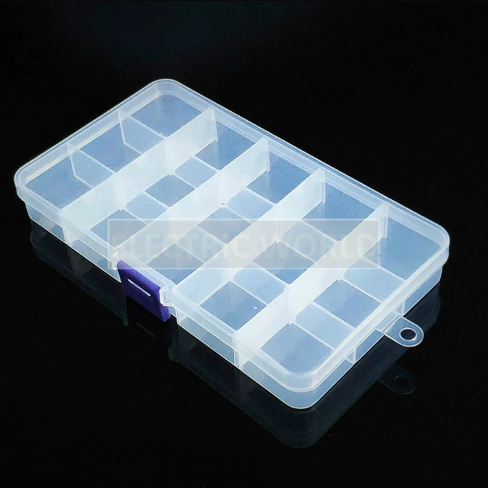 boite rangement plastique transparente compartiments ajustables bijoux petits objets divers
