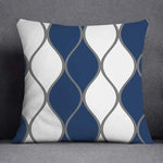 taies d'oreiller géométriques polyester bleu gris moderne maison 45x45cm non toxique respectueux environnement