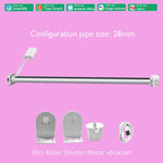rideau motorisé argenté moderne clips rechargeable compatible google alexa tuya zigbee télécommande