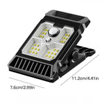 lampe poche led solaire clip noir moderne autoéclairante campingextérieur