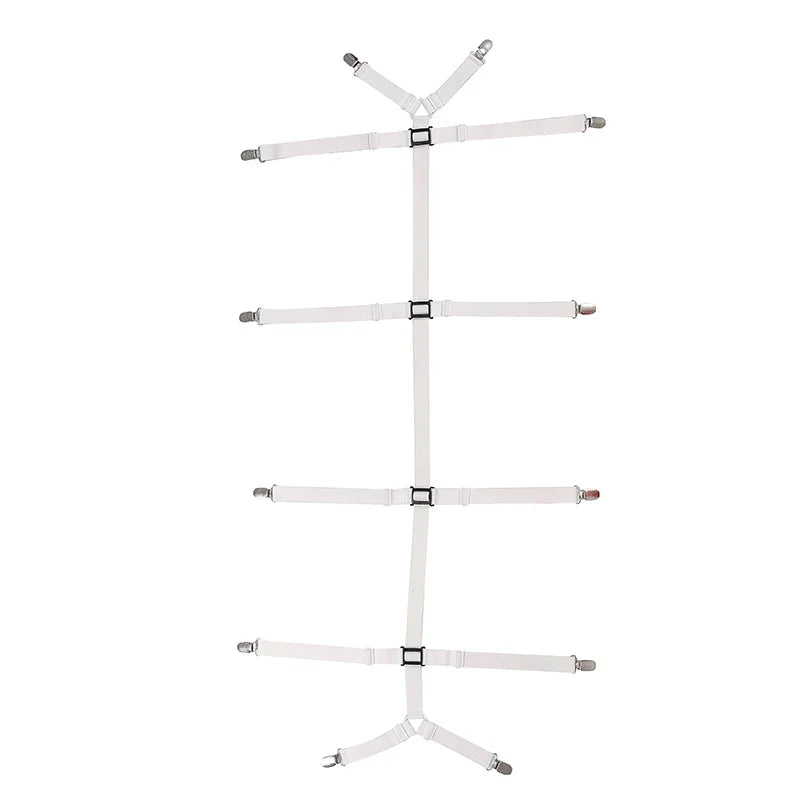 sangles lit clips métalliques blanc noir moderne fixations drap couette anti dérapage