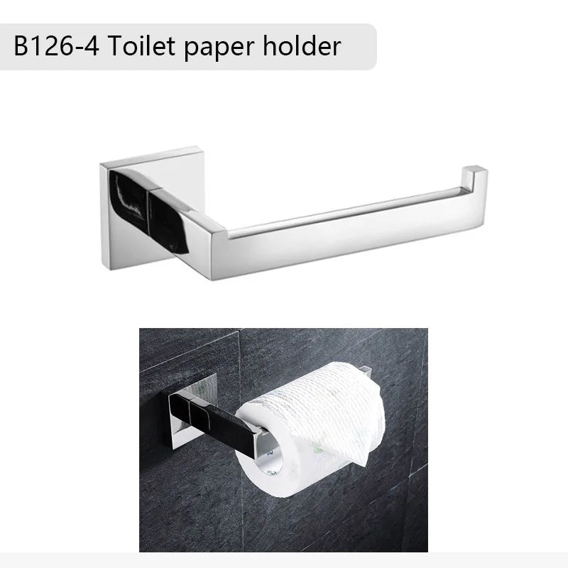 accessoires salle bain chrome modernes porte serviettes savon mural lisse fixations murales