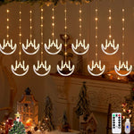 guirlande lumineuse moderne blanc multicolore formes géométriques lunes cercles gouttes festive noël mariage