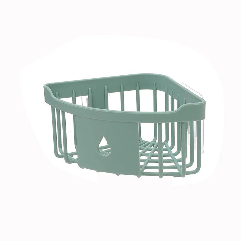 étagère rangement moderne rose pâle support mural adhésif simple structure mailles