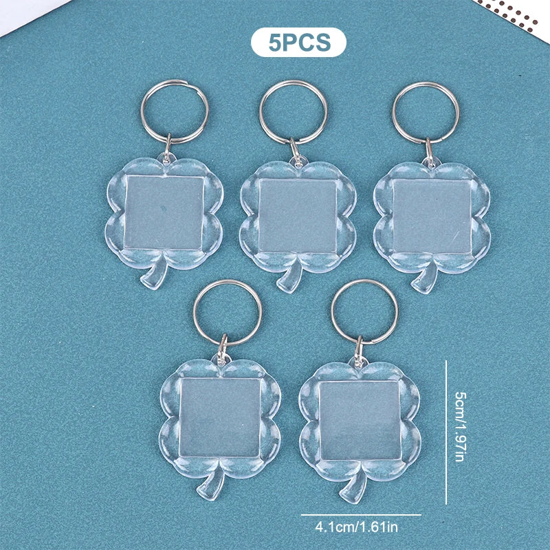 porte clés transparent moderne imprimé ❤️ You étoile super dad anneau métallique