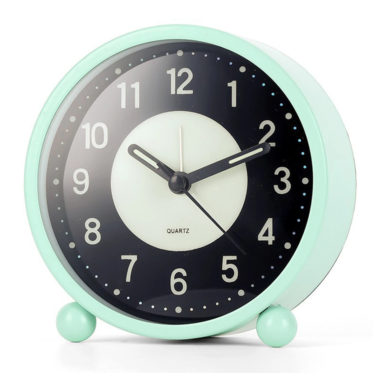 horloge table vintage sans tic tac piles lumineuse noir rose vert glow