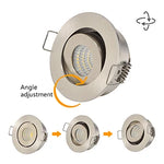 projecteur led spot argent noir ip65 dimmable 3w moderne fixe adaptateur connecteur interrupteur